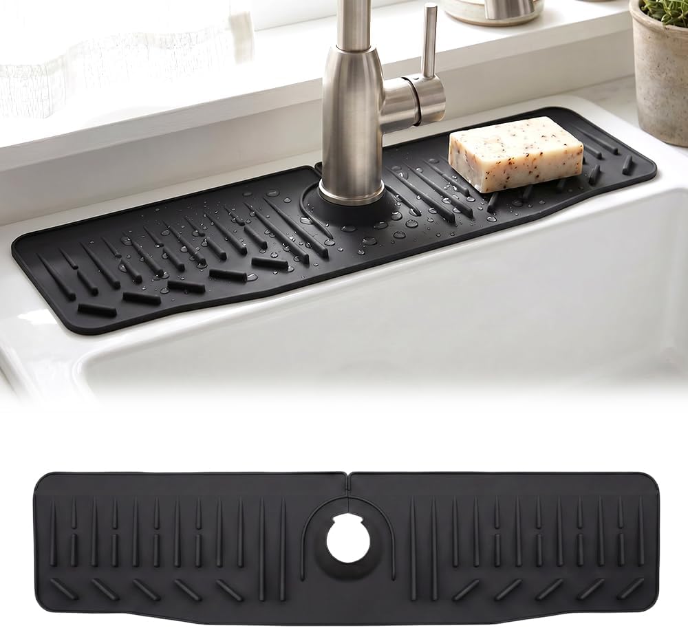The 24 Inch Silicone Faucet Mat — WeirdThingsToBuy weird find
