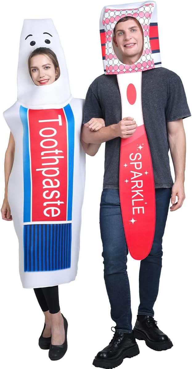 The 2pcs Adult Toothpaste Costume & — WeirdThingsToBuy weird find