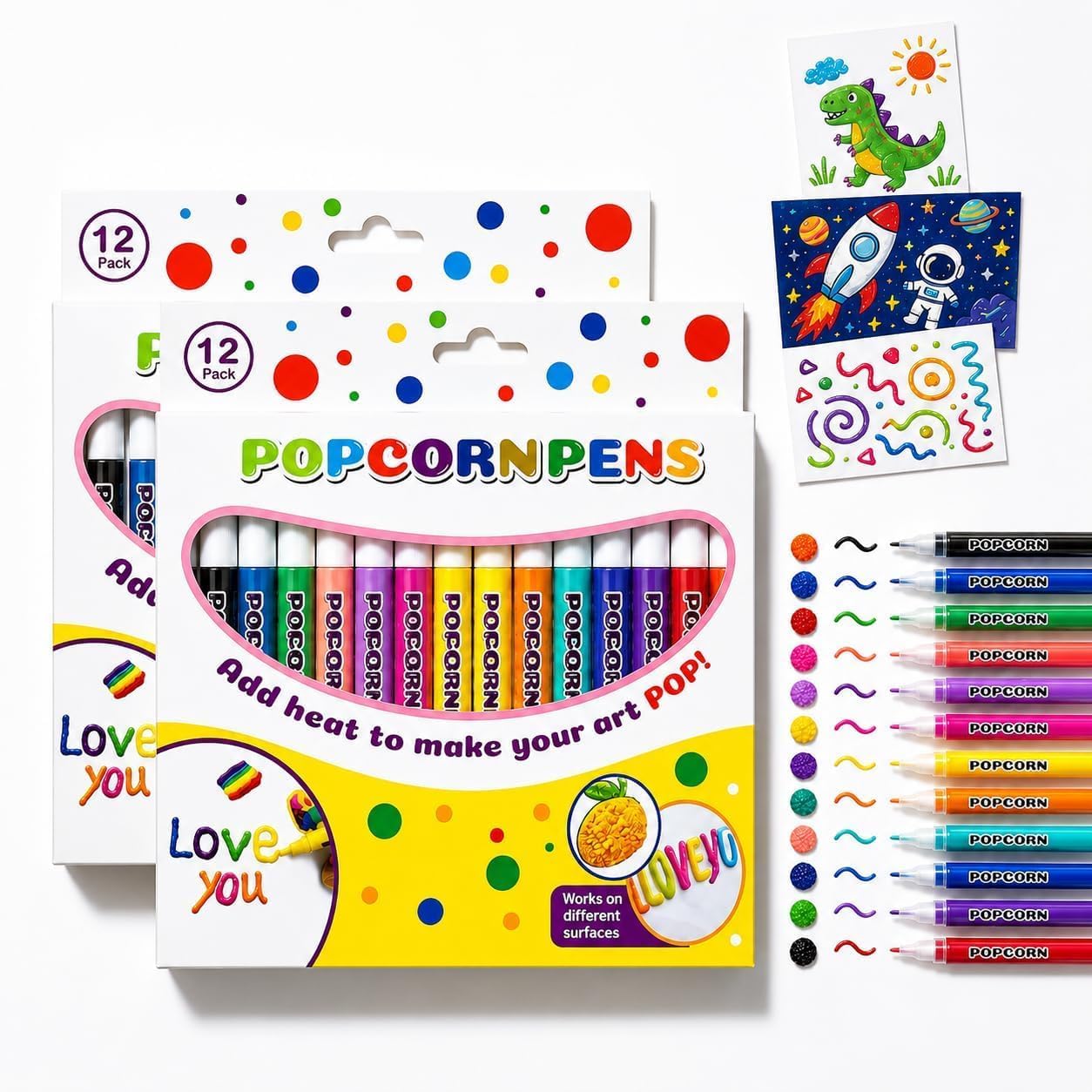 The 3d Popcorn Pens Puffy Paint — WeirdThingsToBuy weird find