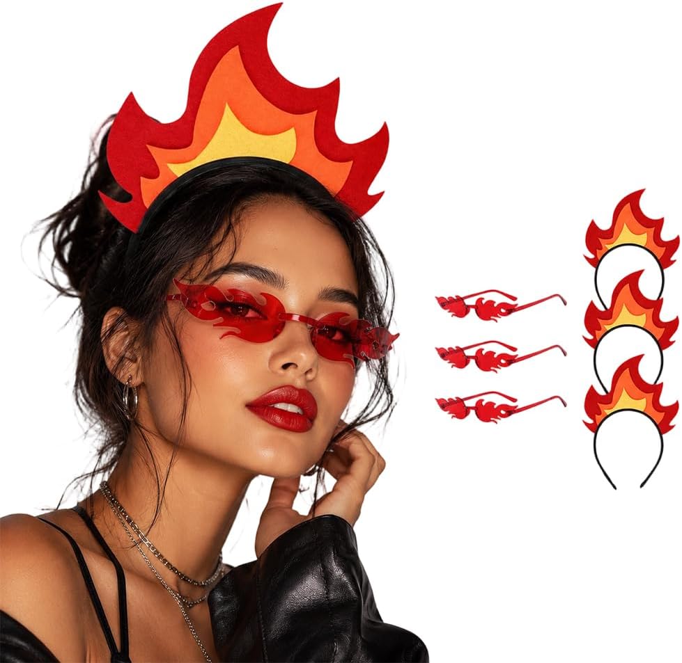 The 3pcs Flame Headbands Costume Adult — WeirdThingsToBuy weird find