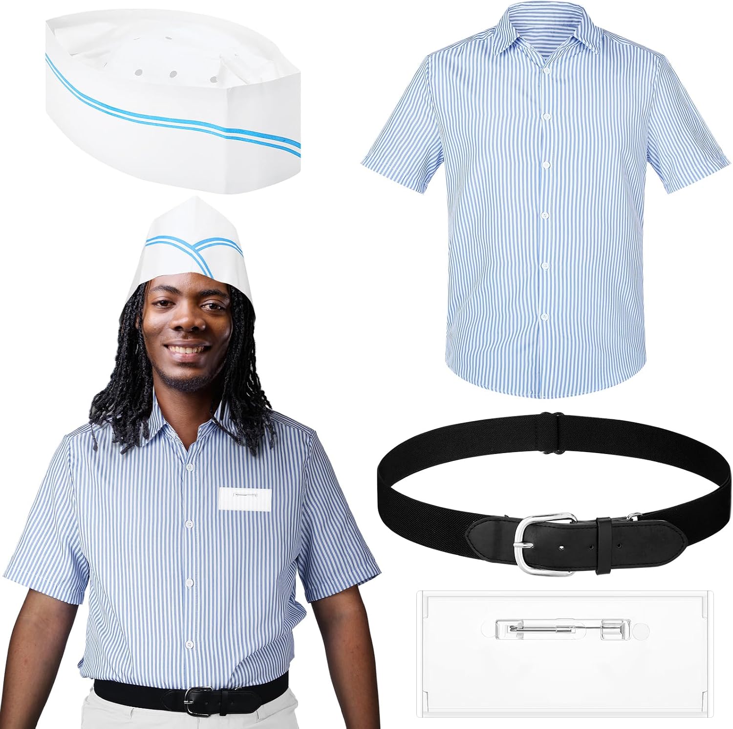 The 4 Burger Costume Striped Shirt — WeirdThingsToBuy weird find
