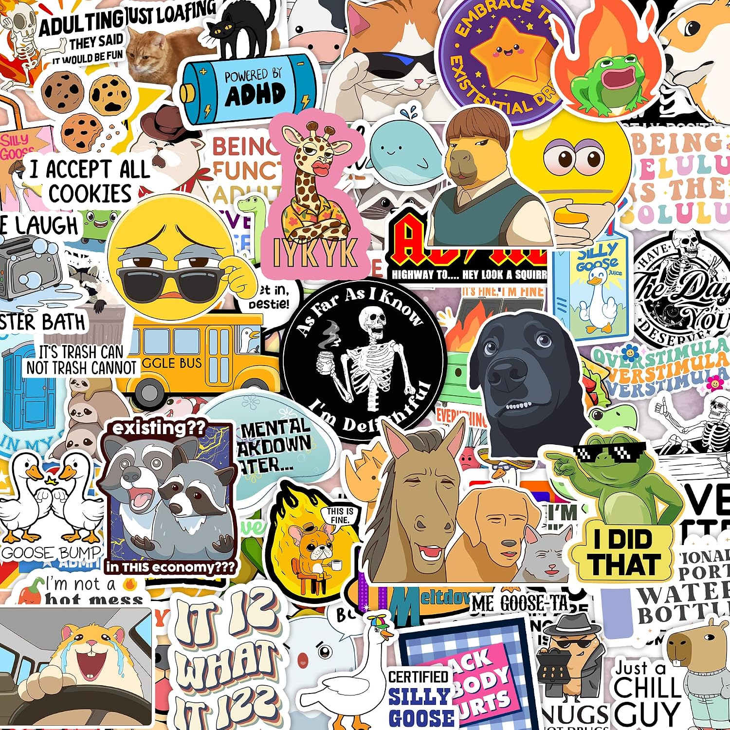 The 412pcs Funny Holographic Stickers Adults — WeirdThingsToBuy weird find