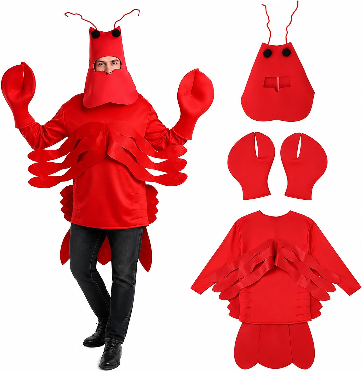 The 4pcs Lobster Costume Adult Halloween — WeirdThingsToBuy weird find