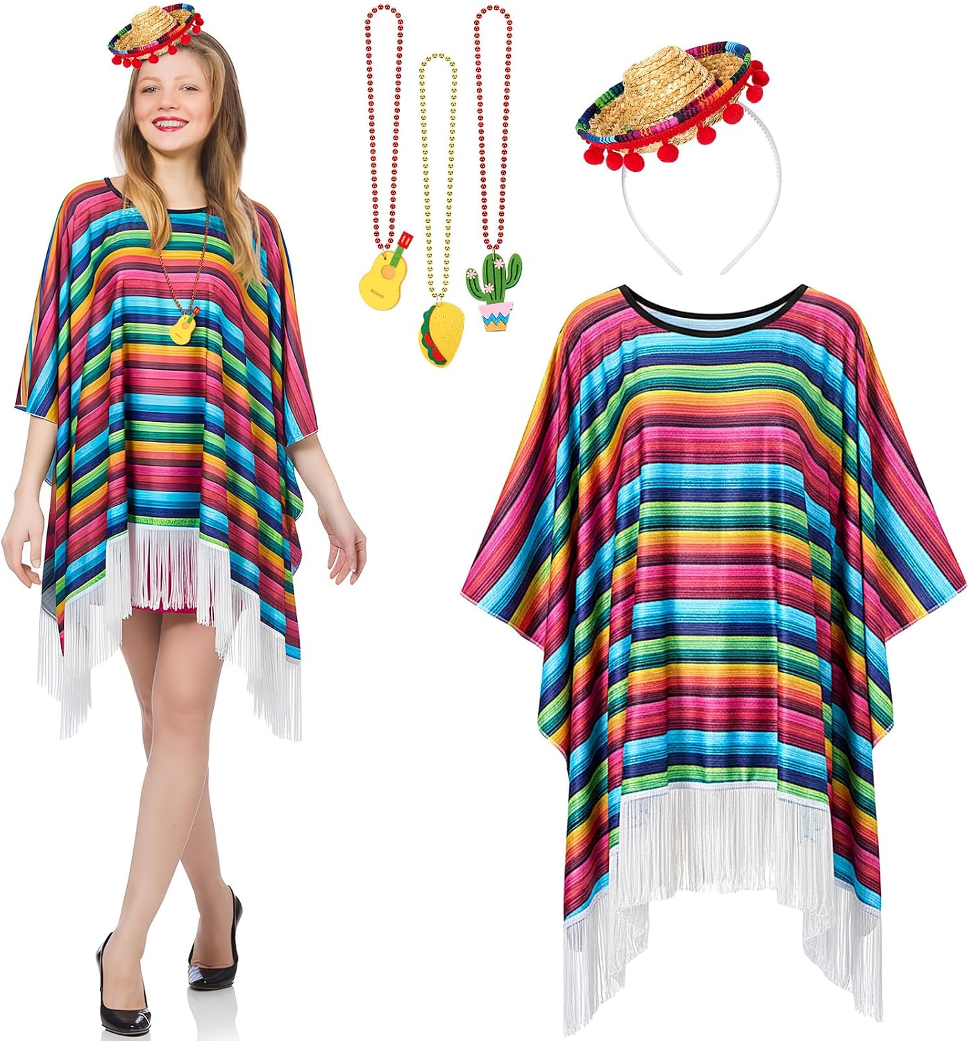 The 5 Mexican Costumes Set Poncho — WeirdThingsToBuy weird find