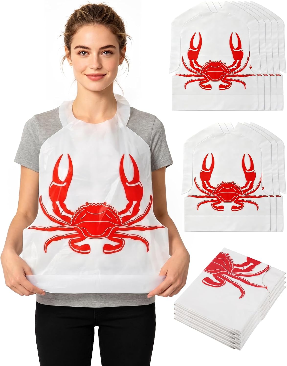 The 50 Pack Disposable Seafood Bibs — WeirdThingsToBuy weird find