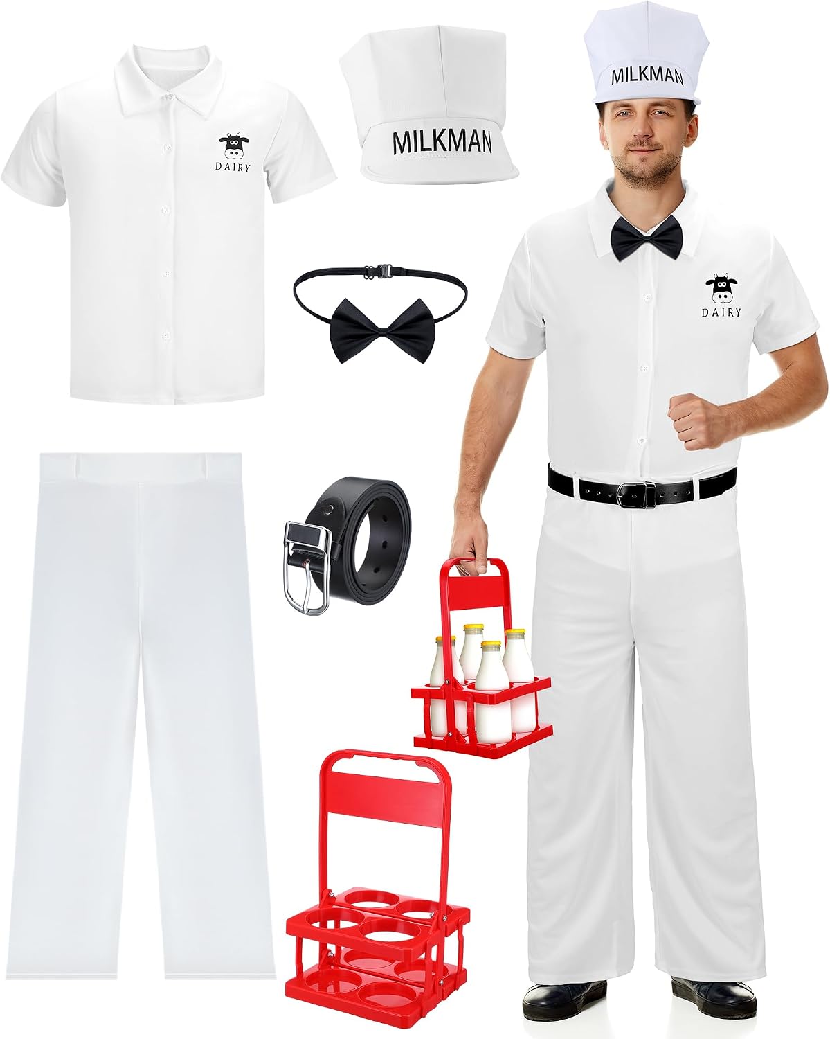 The 6 Halloween 50s Milkman Costume — WeirdThingsToBuy weird find