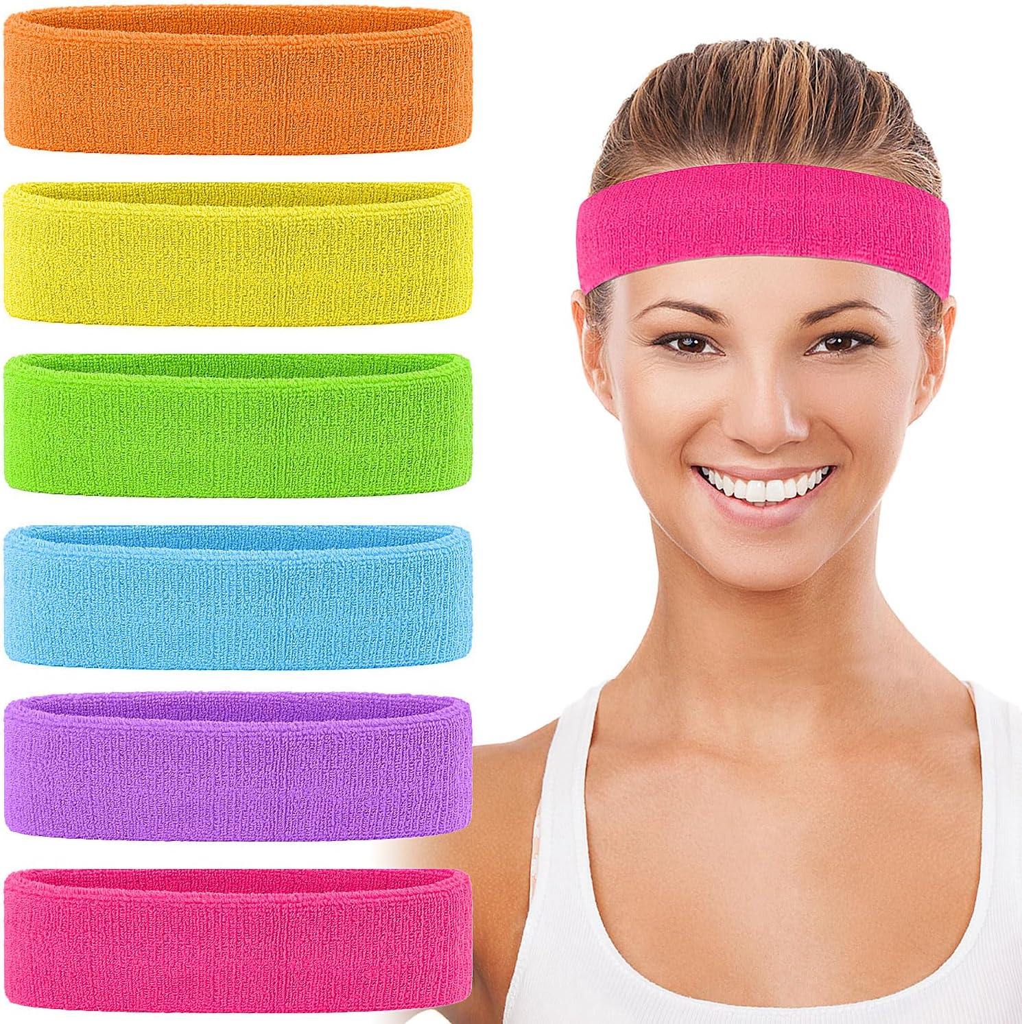 The 6pcs 80s Headbands Women Terry — WeirdThingsToBuy weird find