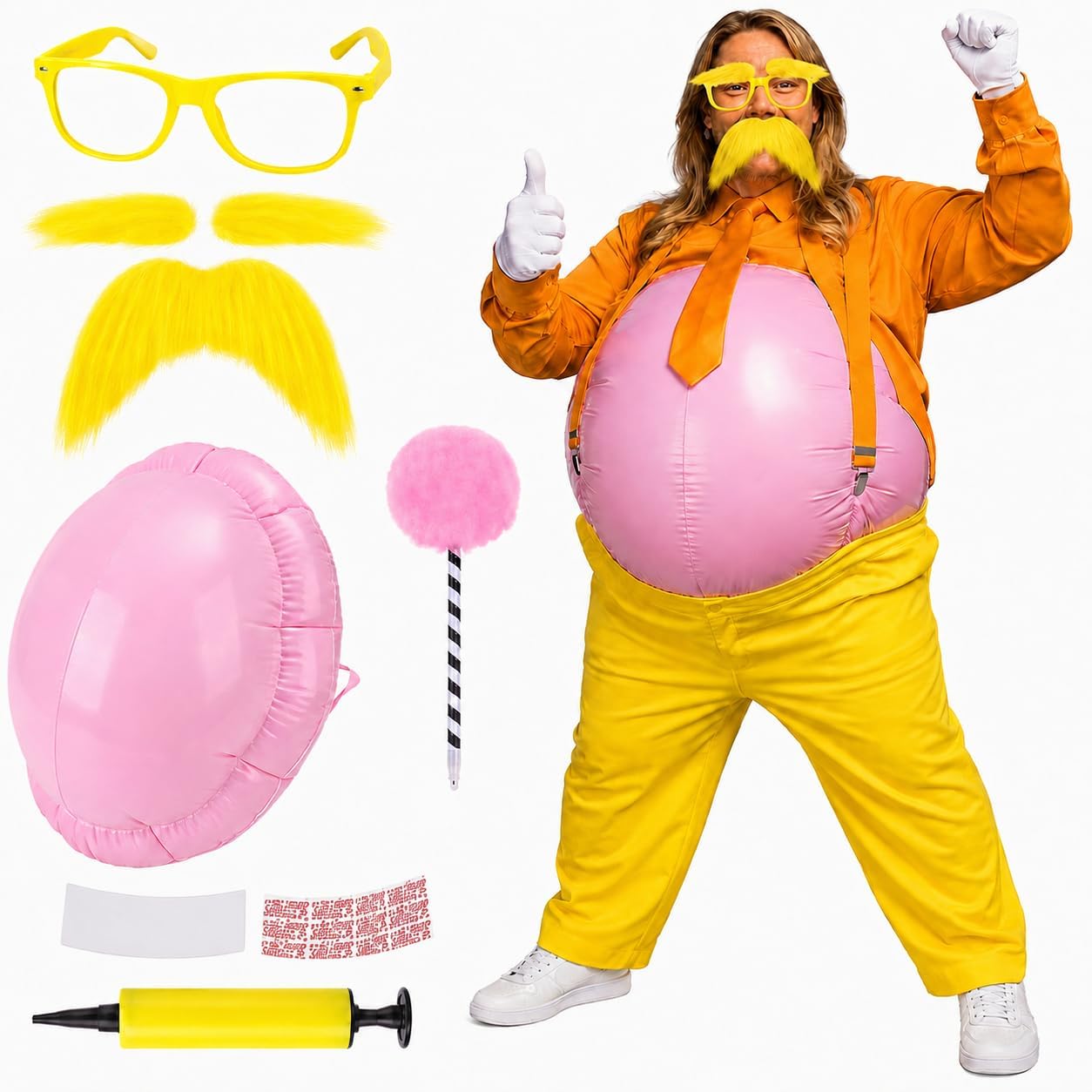 The 6pcs Fake Inflatable Belly Costume — WeirdThingsToBuy weird find
