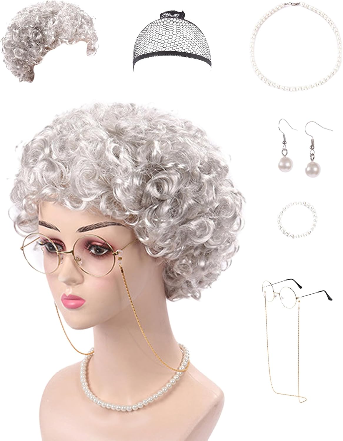 The 7 Grandma Costume Kit Adjustable — WeirdThingsToBuy weird find