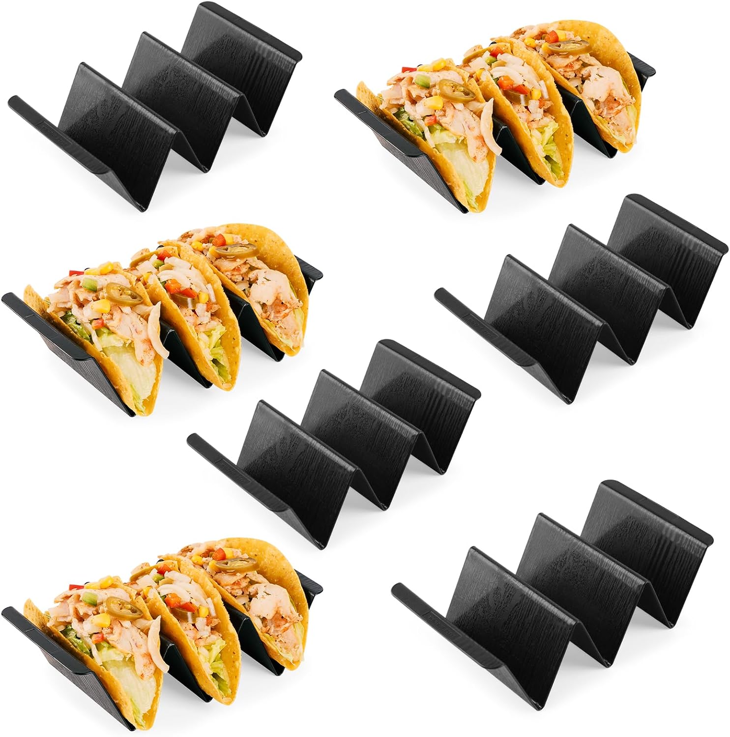 The 7 Taco Holder Stands Black — WeirdThingsToBuy weird find