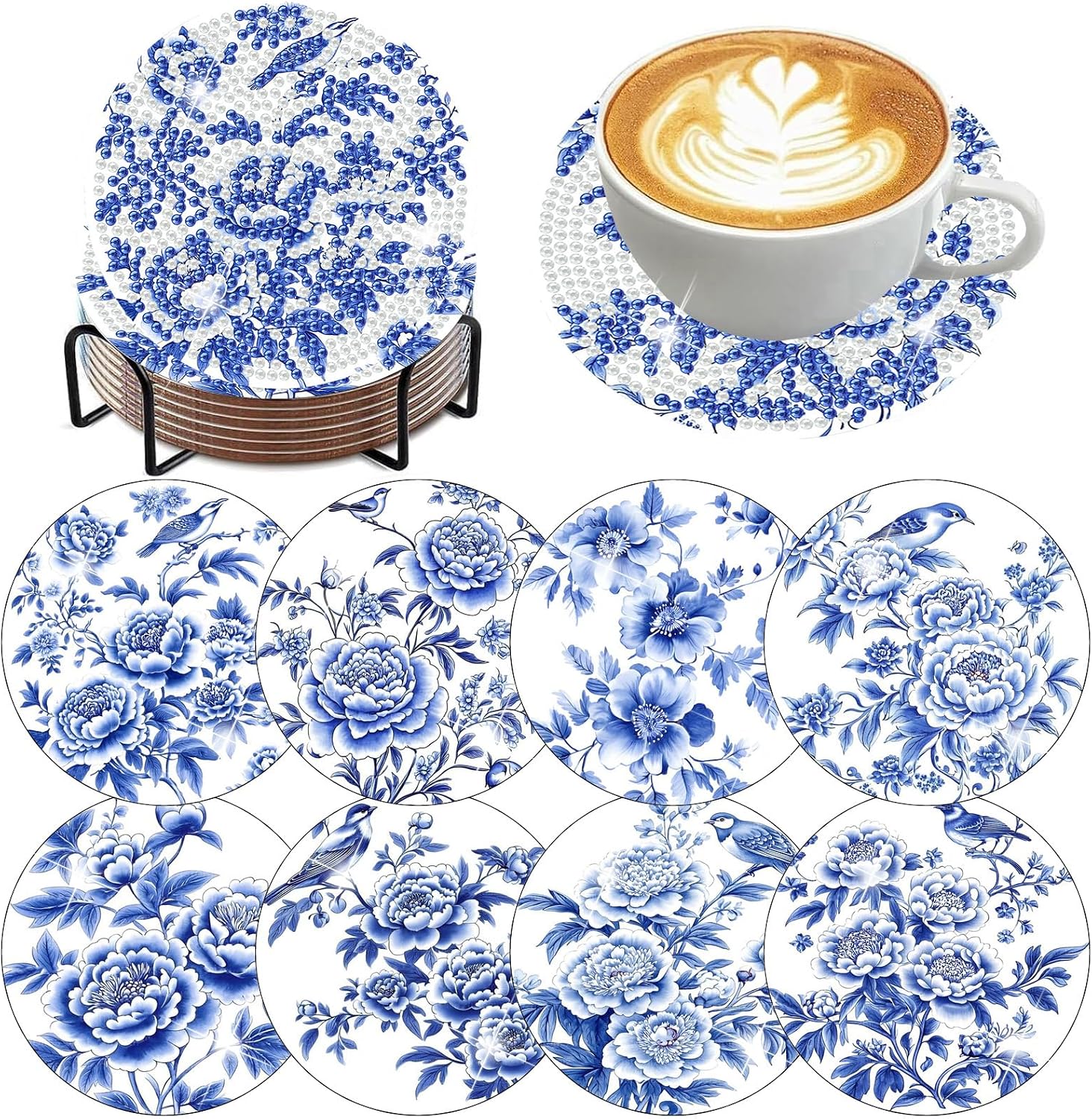 The 8 Pack Diamond Art Coasters — WeirdThingsToBuy weird find