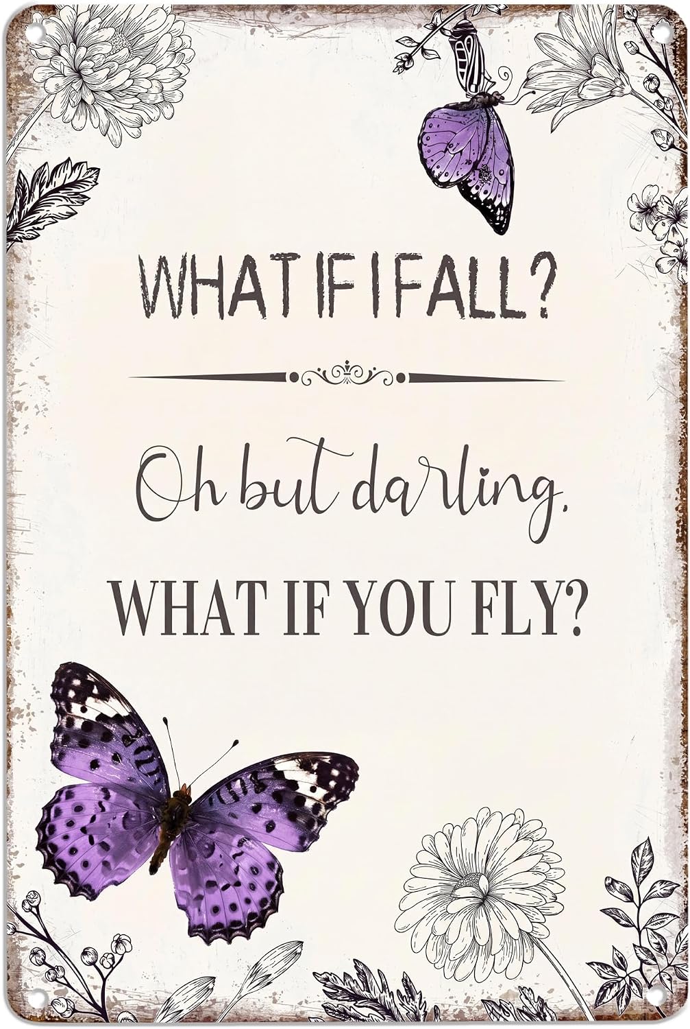 The 8x12 Inch Butterfly Metal Sign — WeirdThingsToBuy weird find