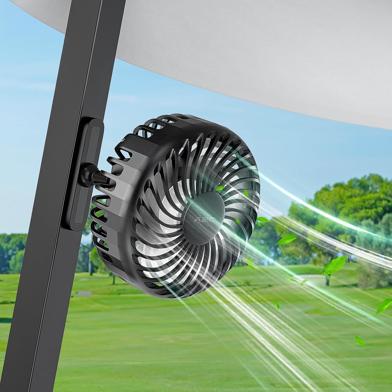 The A2c Golf Cart Fan Rechargeable — WeirdThingsToBuy weird find