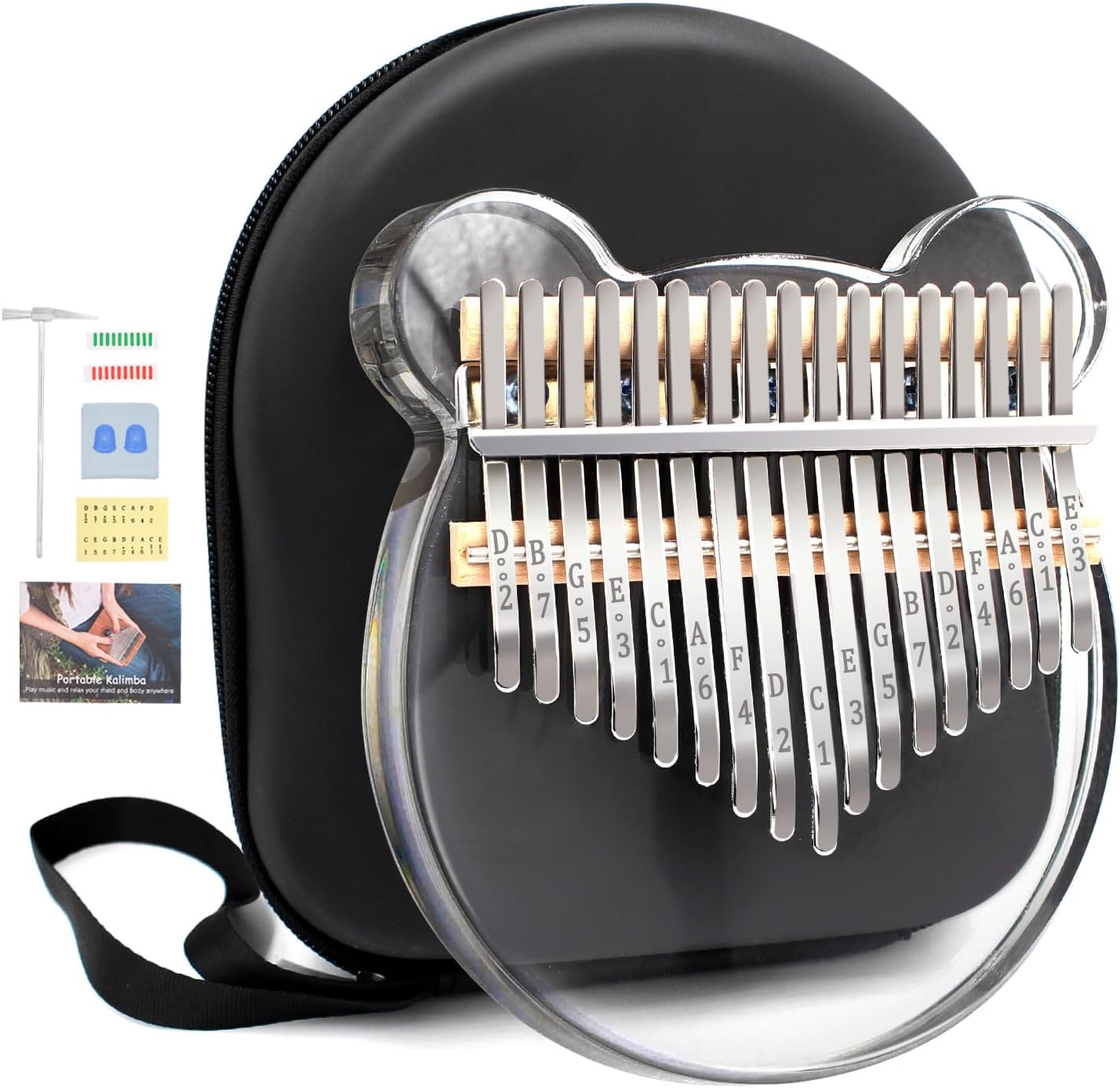 The Acrylic Kalimba Thumb Piano Yundie — WeirdThingsToBuy weird find