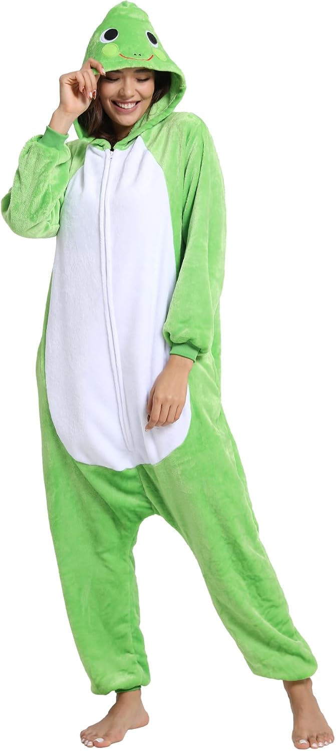 The Adult Frog Onesie Pajamas Animal — WeirdThingsToBuy weird find