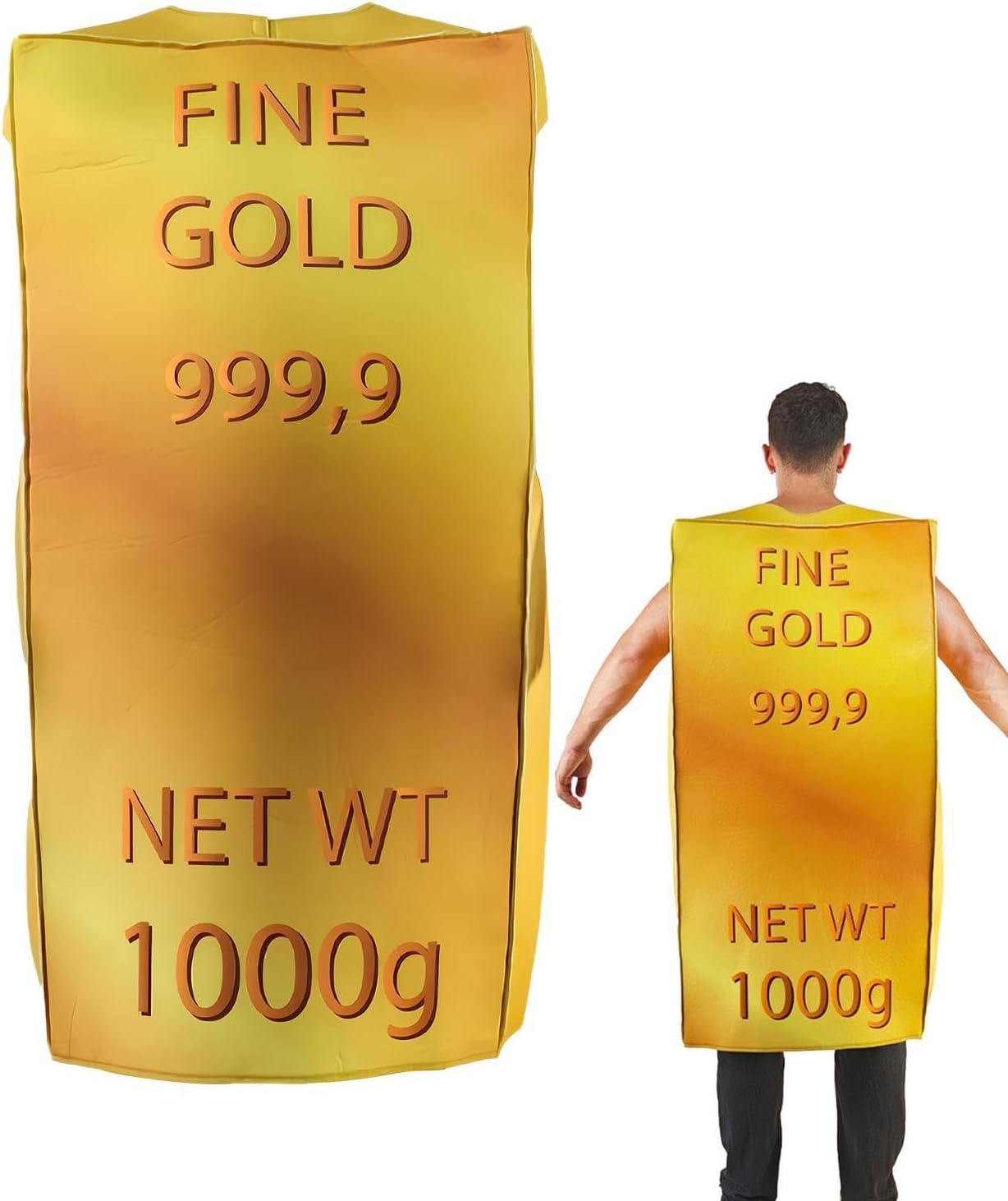 The Adult Gold Bar Fancy Dress — WeirdThingsToBuy weird find