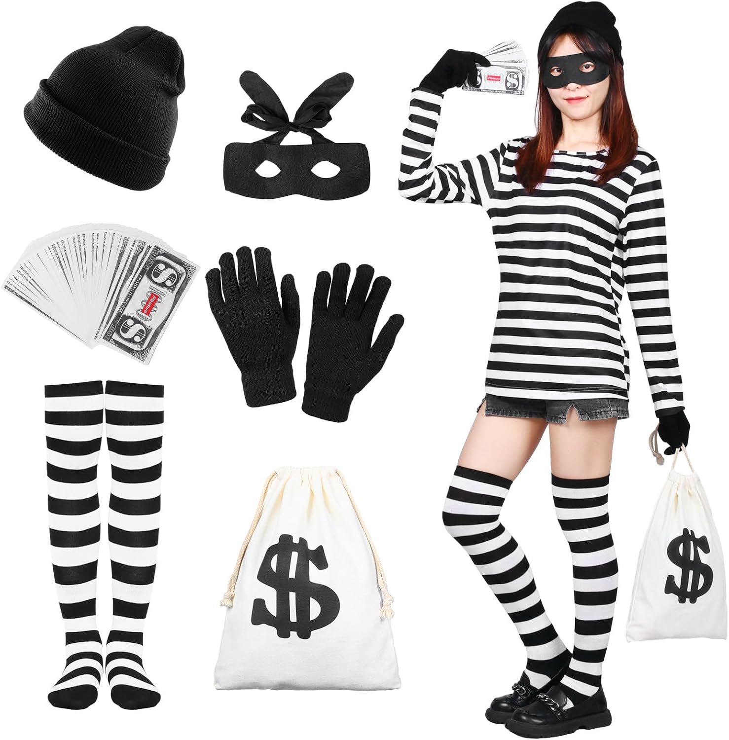 The Adult Halloween Robber Costume Set — WeirdThingsToBuy weird find
