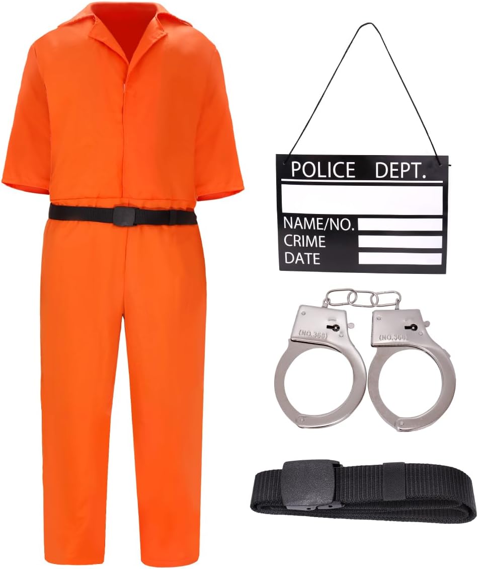 The Adult Prisoner Jumpsuit Orange Prison — WeirdThingsToBuy weird find