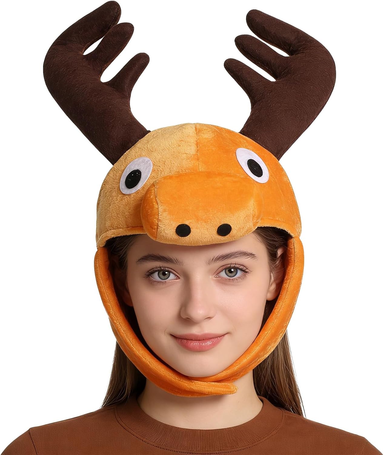 The Adult Stuffed Plush Moose Hat — WeirdThingsToBuy weird find