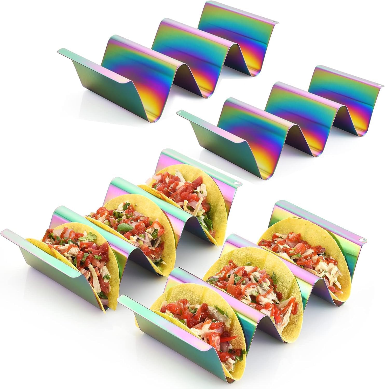 The Artthome Taco Holder Titanium Plated — WeirdThingsToBuy weird find