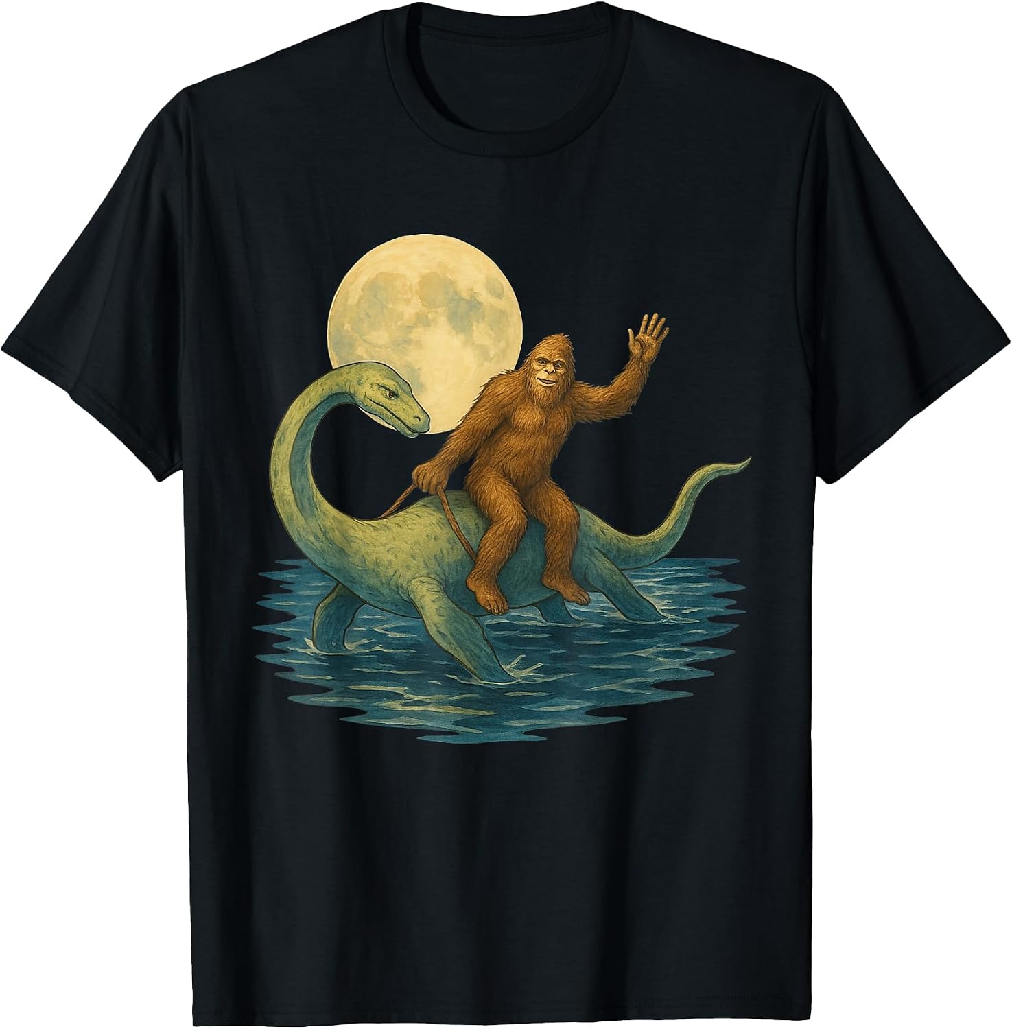 The Bigfoot Riding Nessie Lake Cryptid — WeirdThingsToBuy weird find