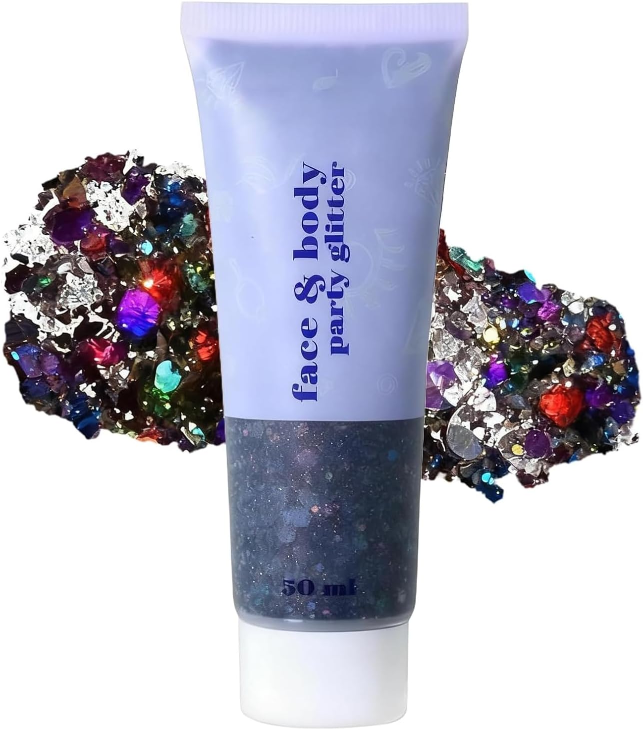 The Black Body Glitter Face Hair — WeirdThingsToBuy weird find