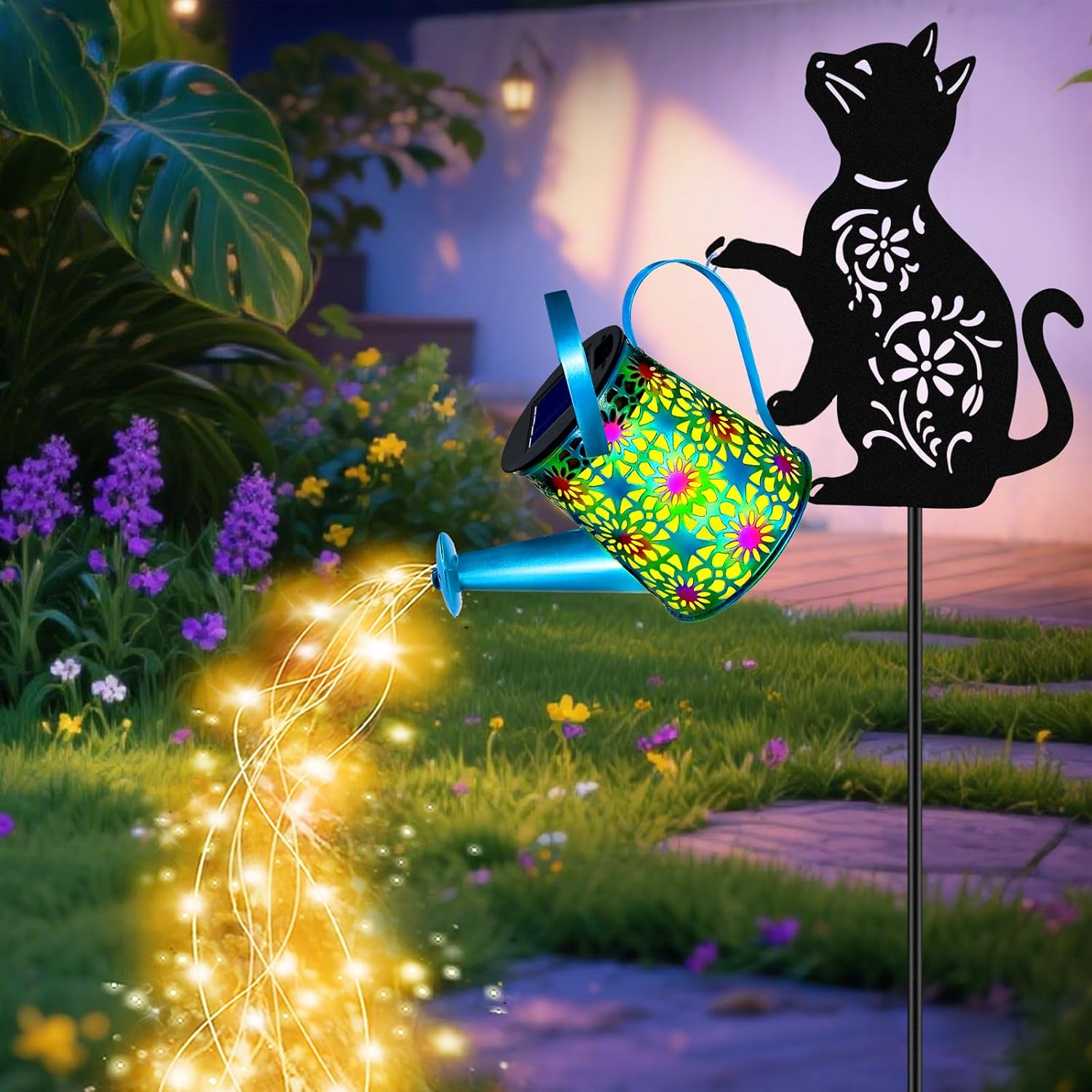 The Black Cat Solar Watering Can — WeirdThingsToBuy weird find