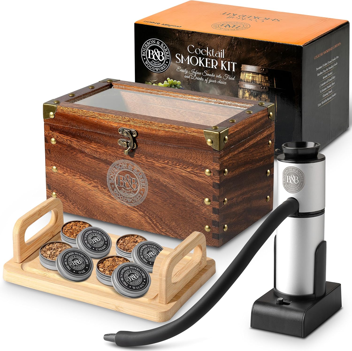 The Bourbon Barrel Cocktail Smoker Kit — WeirdThingsToBuy weird find