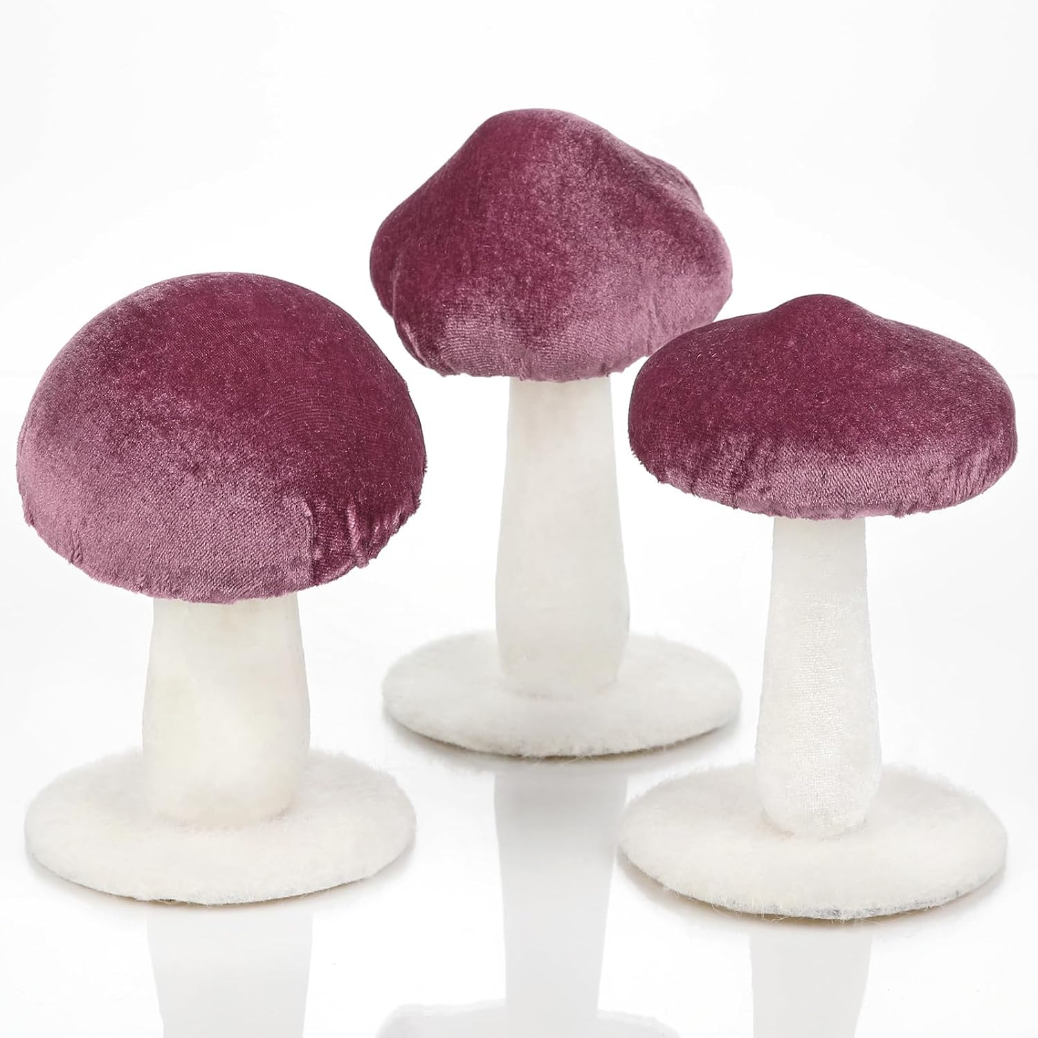The Briful Velvet Mushrooms Decor 3pcs — WeirdThingsToBuy weird find