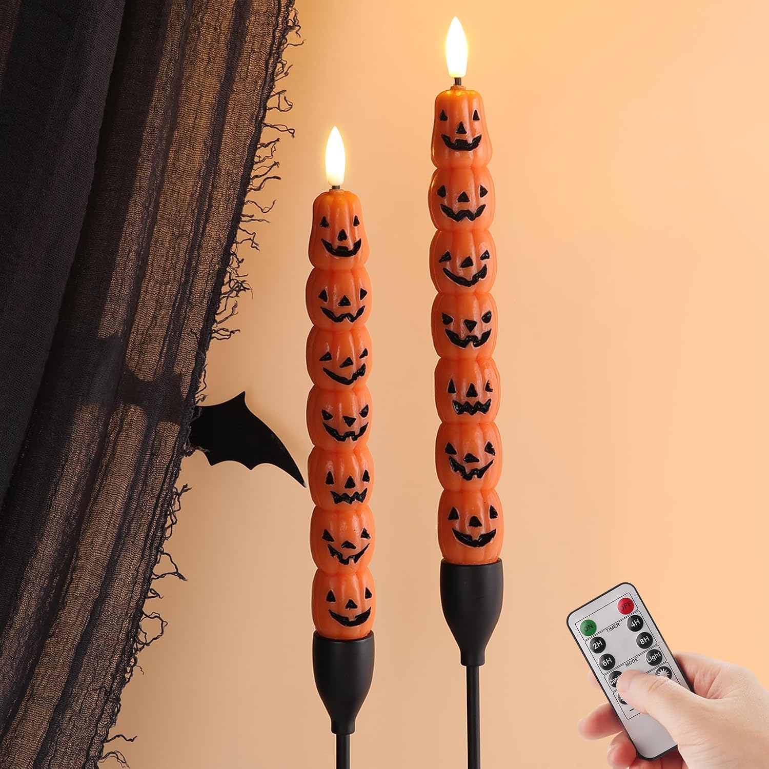 The Burnt Orange Pumpkin Halloween Flameless — WeirdThingsToBuy weird find