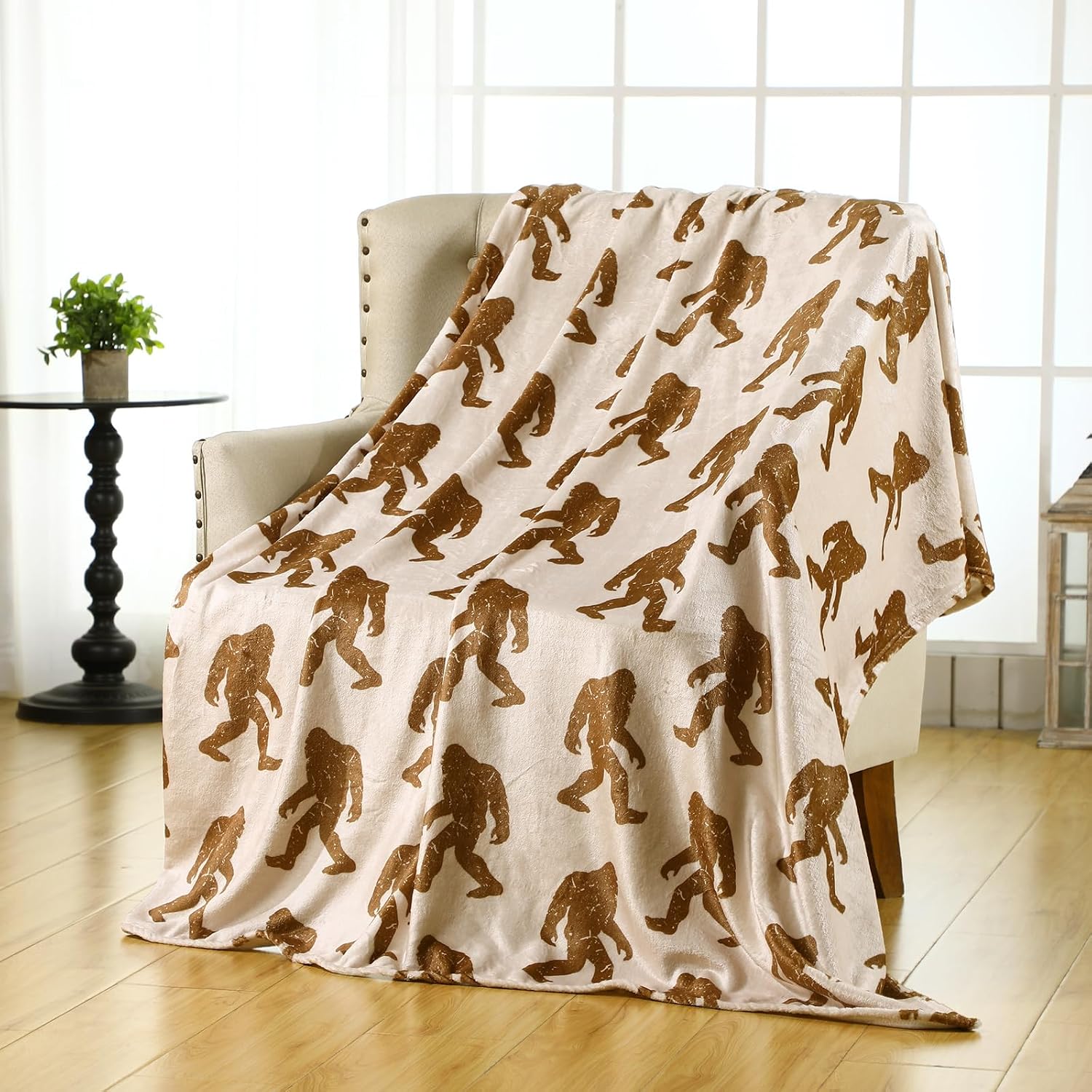 The Buryeah Bigfoot Blanket Sasquatch Throw — WeirdThingsToBuy weird find