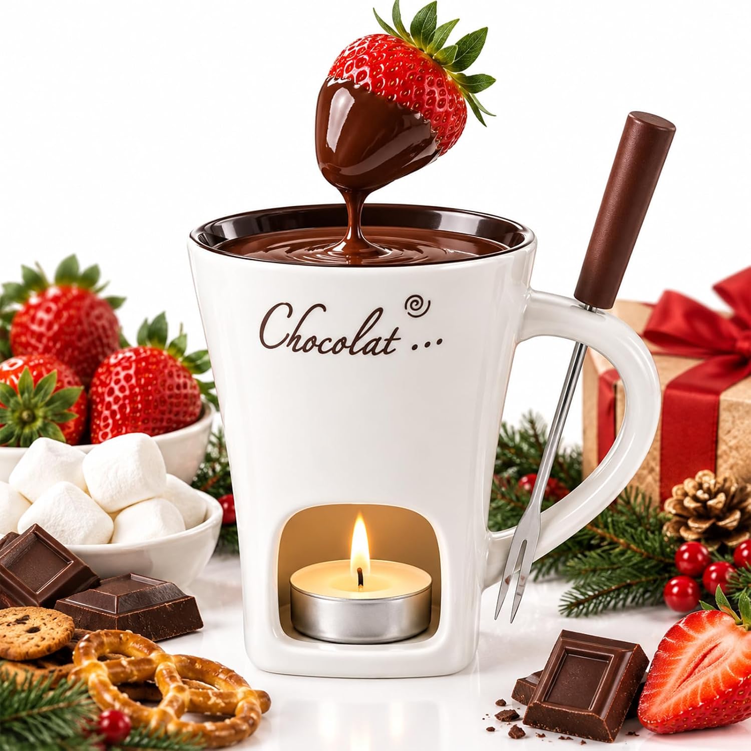 The Ceramic Fondue Cups Tea Light — WeirdThingsToBuy weird find