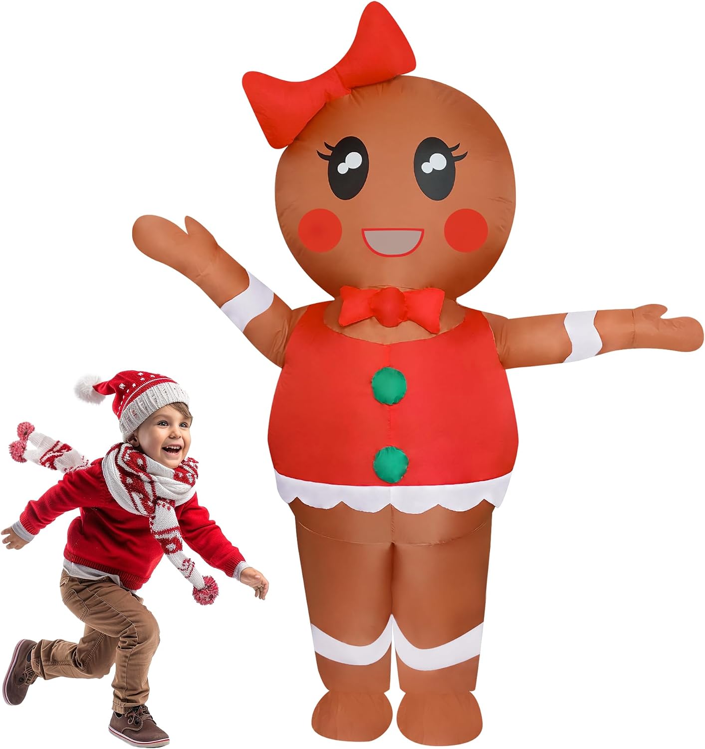 The Christmas Inflatable Gingerbread Man Costume — WeirdThingsToBuy weird find