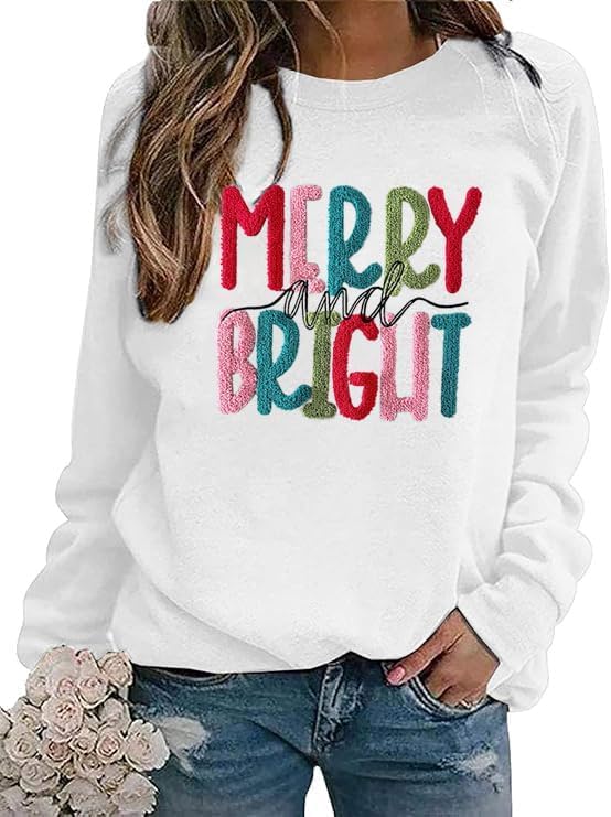 The Christmas Sweatshirt Women Merry & — WeirdThingsToBuy weird find
