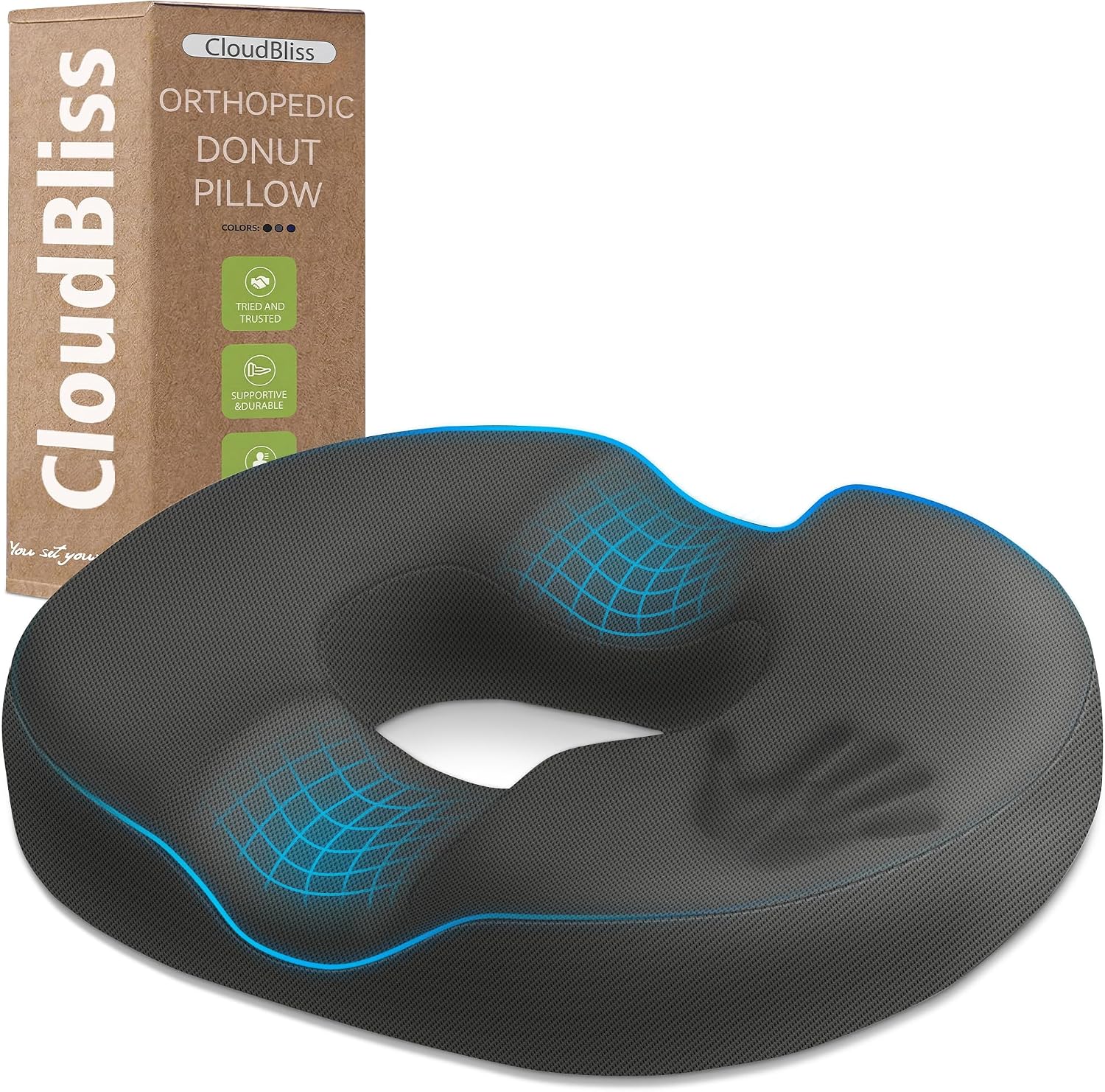 The Cloudbliss Donut Pillow Stadium Seat — WeirdThingsToBuy weird find