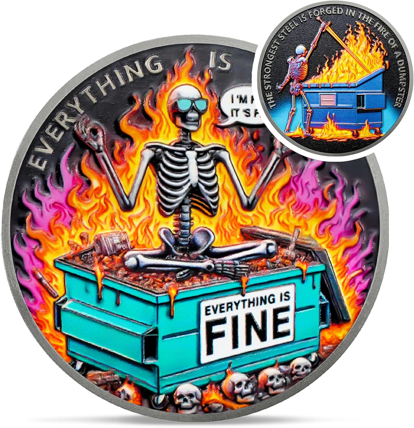 The Colorful Skull Dumpster Fire Challenge — WeirdThingsToBuy weird find