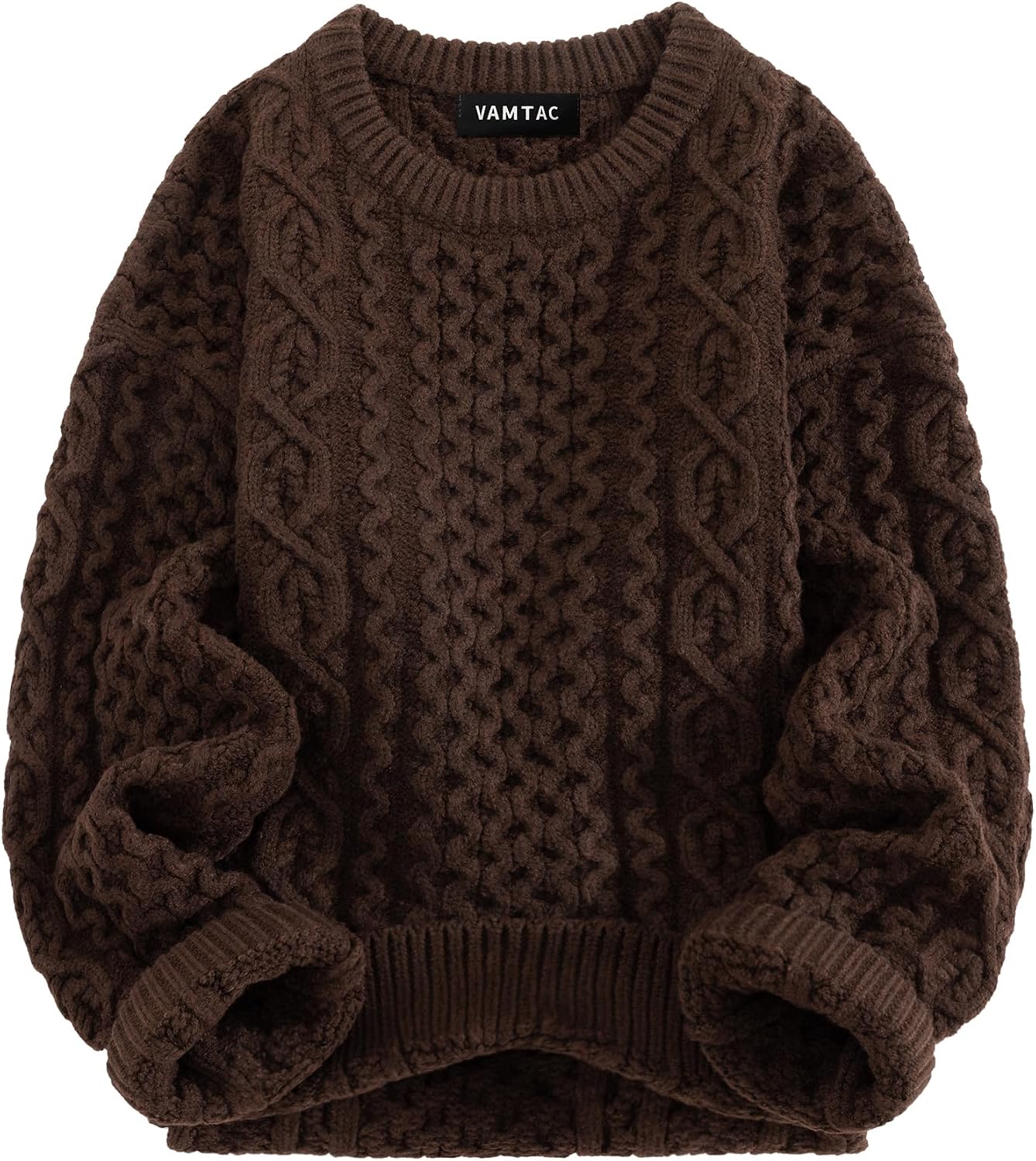 The Crewneck Chunky Cable Knit Sweater — WeirdThingsToBuy weird find