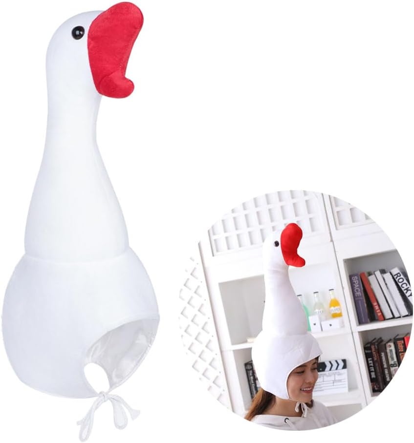 The Cute Plush Hat Novelty Goose — WeirdThingsToBuy weird find