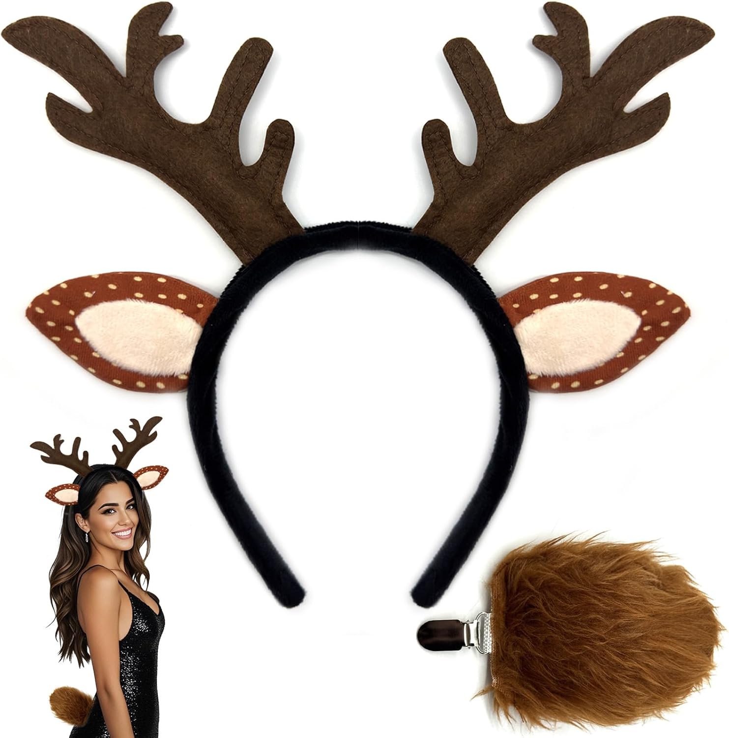 The Deer Antlers Headband & Tail — WeirdThingsToBuy weird find