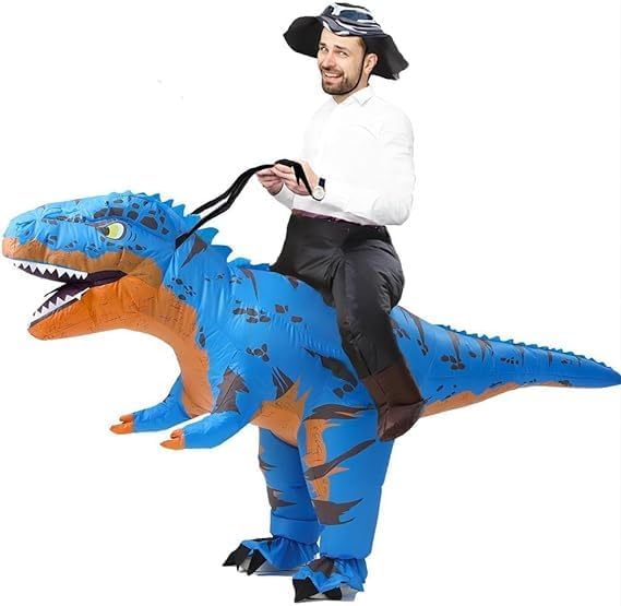 The Dinosaur Blow up Costume Adult — WeirdThingsToBuy weird find
