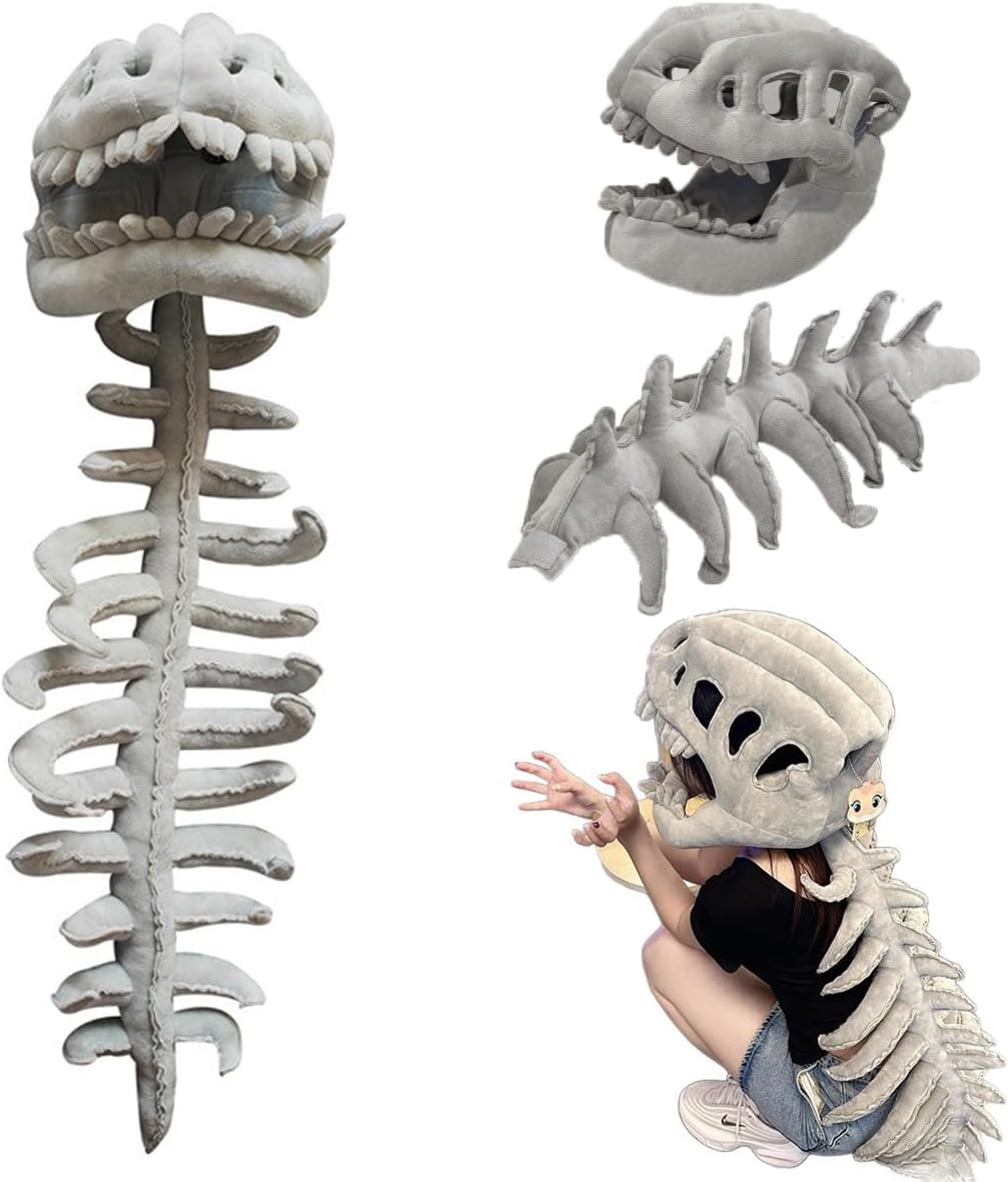The Dinosaur Skeleton Costume Adults Plush — WeirdThingsToBuy weird find