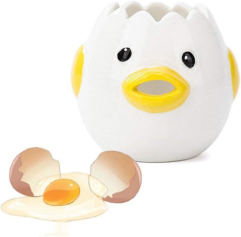 The Egg Separator Yellow Ceramic 3x3 — WeirdThingsToBuy weird find