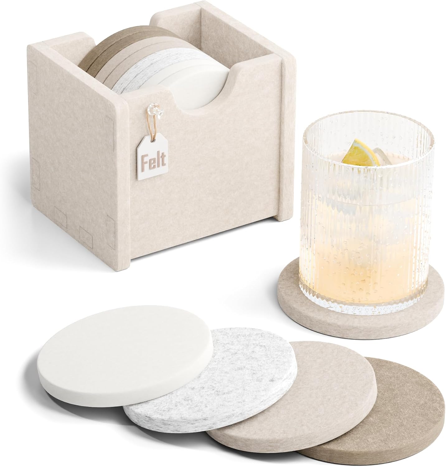 The Fluxynara Felt Coasters Drinks Absorbent — WeirdThingsToBuy weird find
