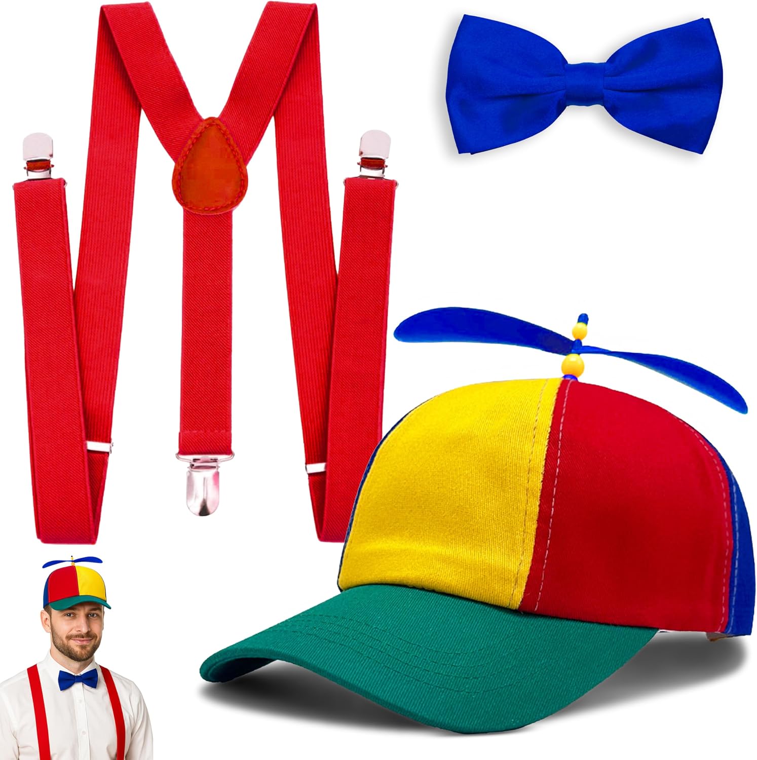 The Funny Rainbow Helicopter Hat Spinning — WeirdThingsToBuy weird find