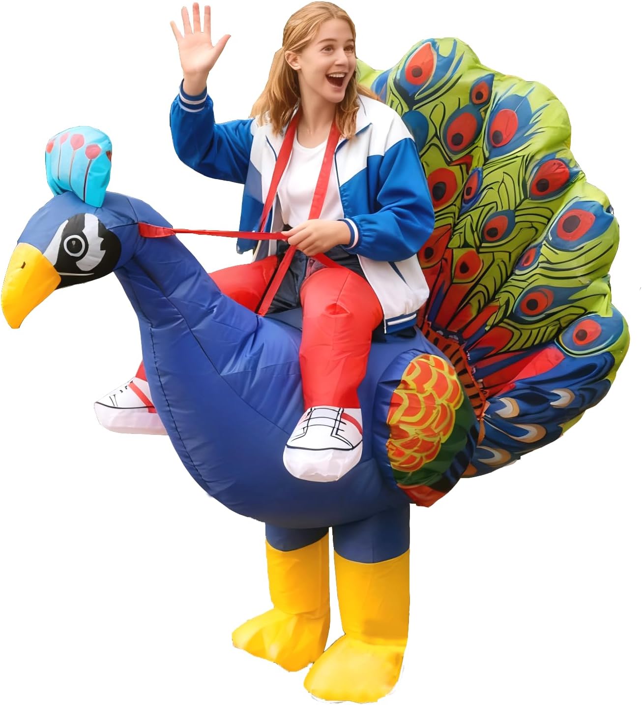 The Funny Ride on Peacock Costume — WeirdThingsToBuy weird find