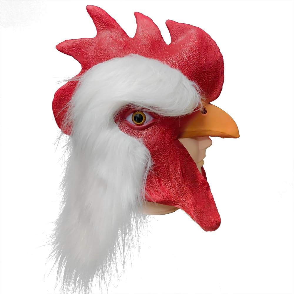 The Funny Rooster Latex Mask Half — WeirdThingsToBuy weird find