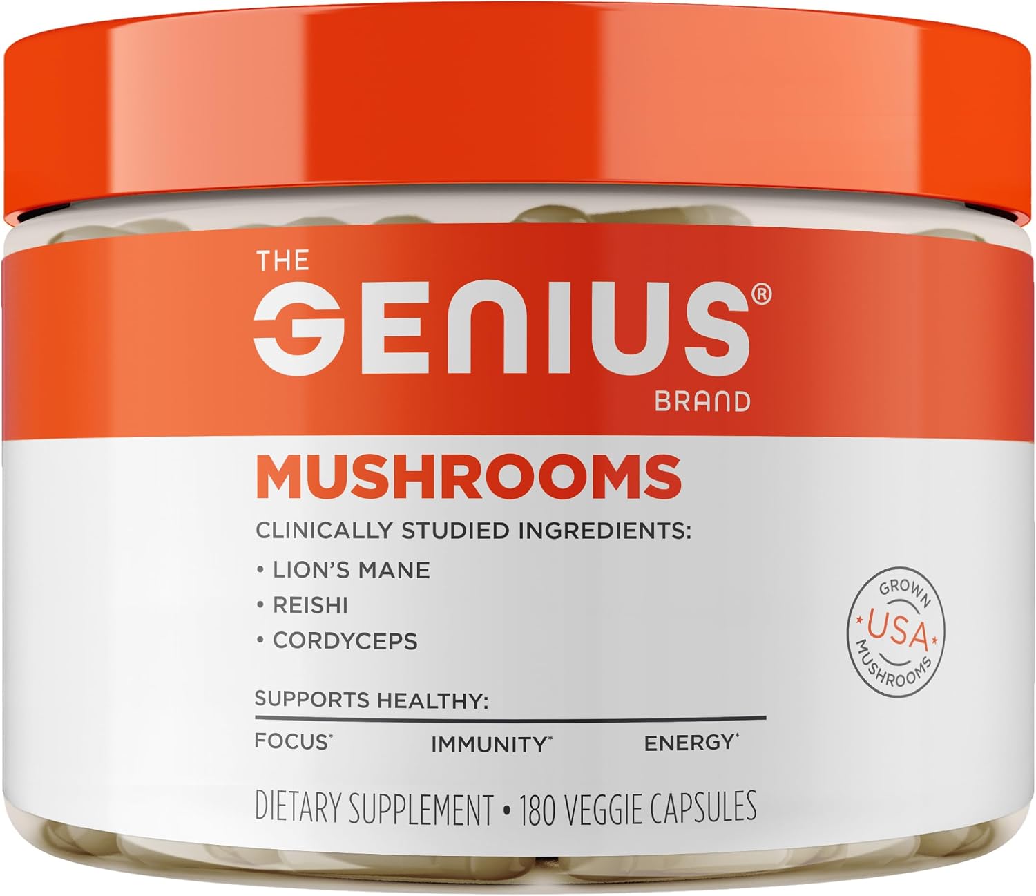 The Genius Brand Mushrooms 180 Energy — WeirdThingsToBuy weird find