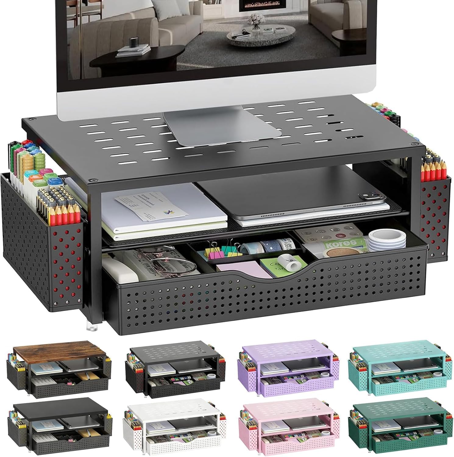 The Gianotter Monitor Stand Drawer & — WeirdThingsToBuy weird find