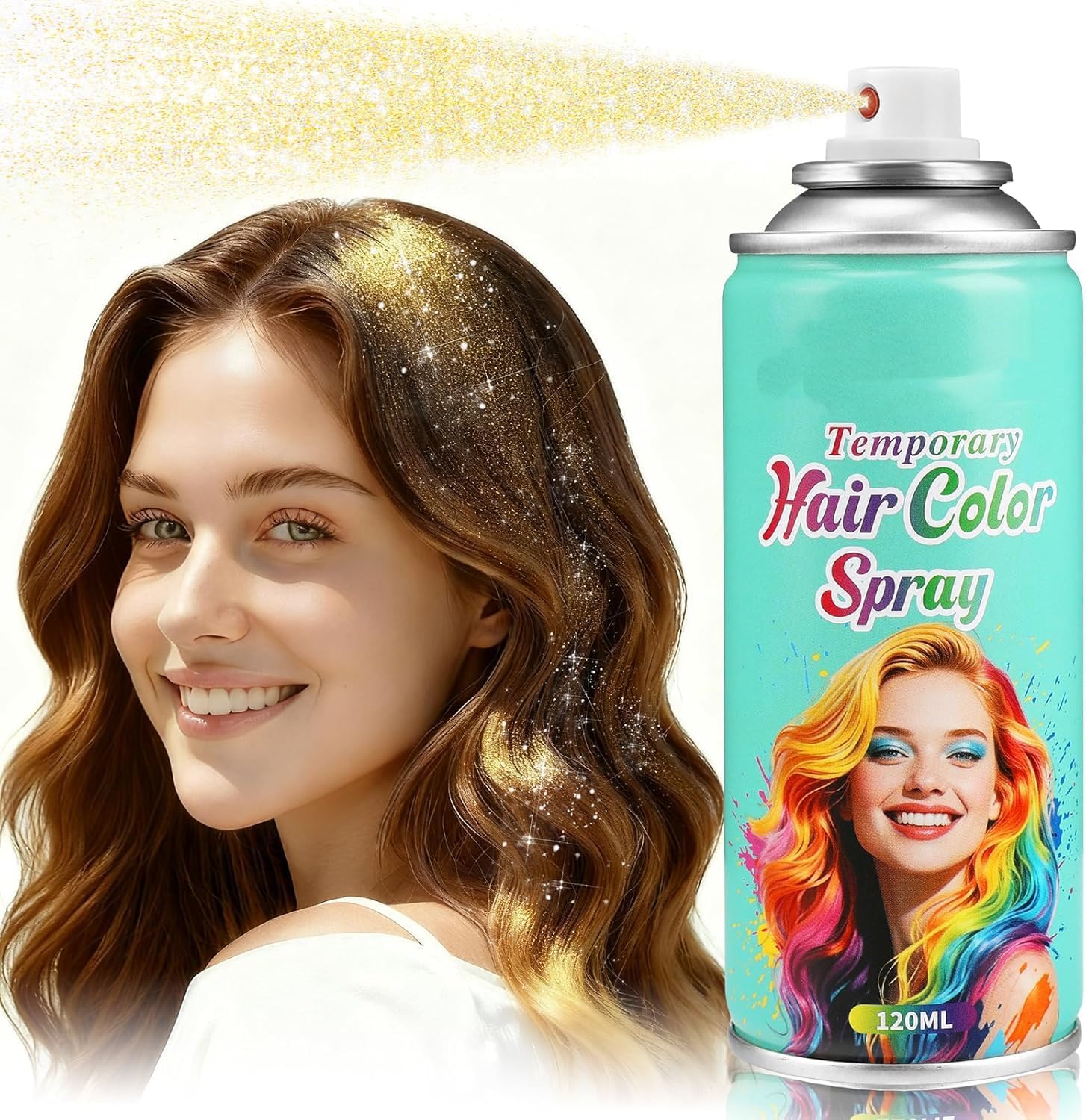 The Glitter Hairspray Instant Color Skin — WeirdThingsToBuy weird find