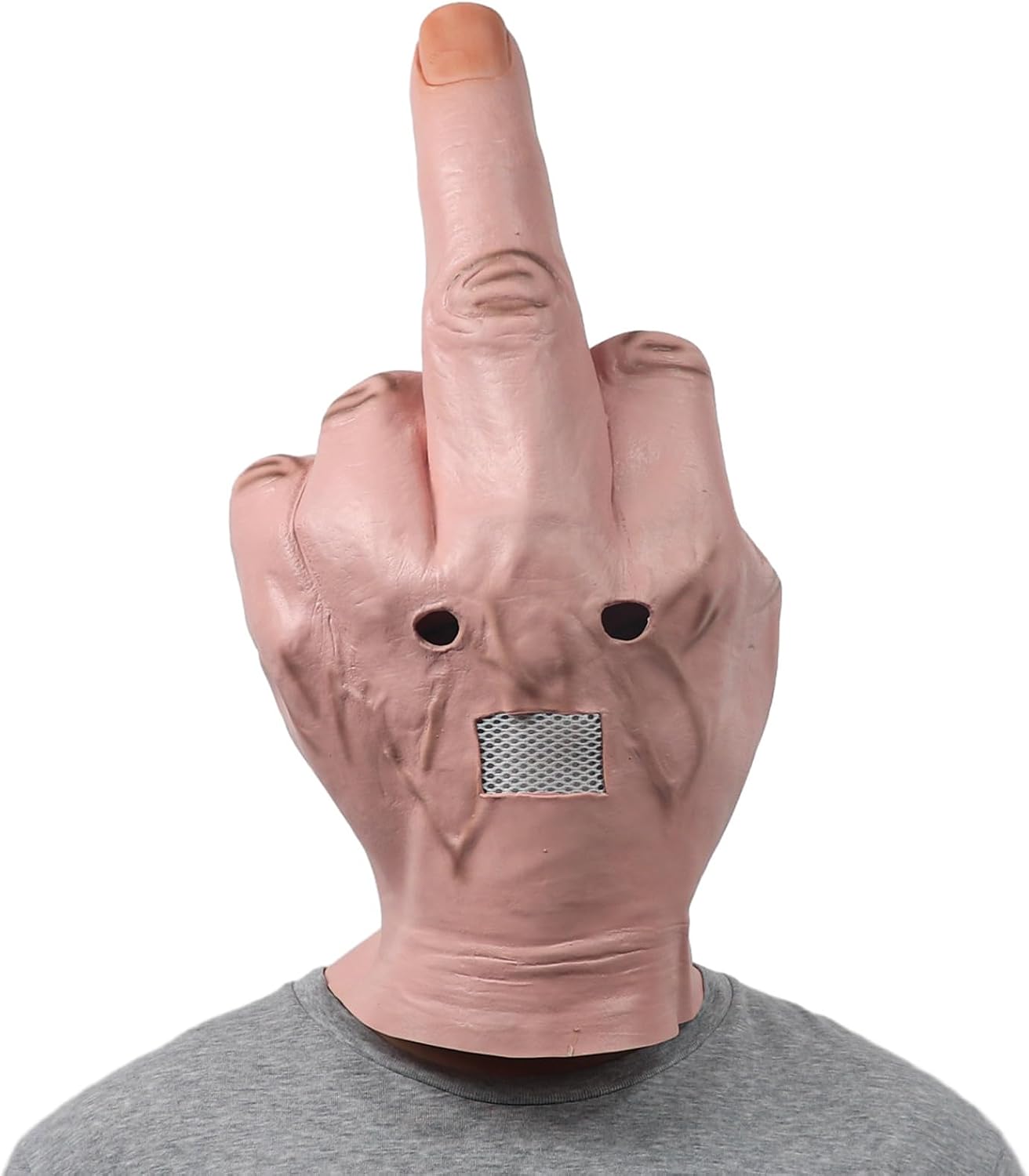 The Halloween Middle Finger Head Mask — WeirdThingsToBuy weird find